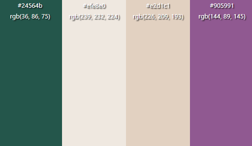 Image of a stone, green and purple Cottagecore color palette